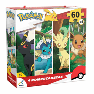 Rompecabezas Pokémon Eevee (4 en 1)